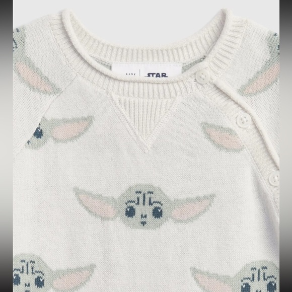 NWT Baby Gap Knitted Yoda Romper - Size 3-6 Months - Picture 6 of 6